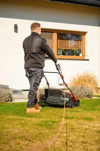CEDRUS WE40 Elektrischer Vertikutierer & Rasenlüfter 2in1 2000W, 40 cm Arbeitsbreite, 55L Fangkorb,
