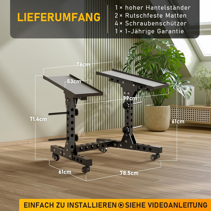 Verstellbares Hantel- und Gewichtsständer, trägt bis zu 200kg, platzsparendes Design für die Organis