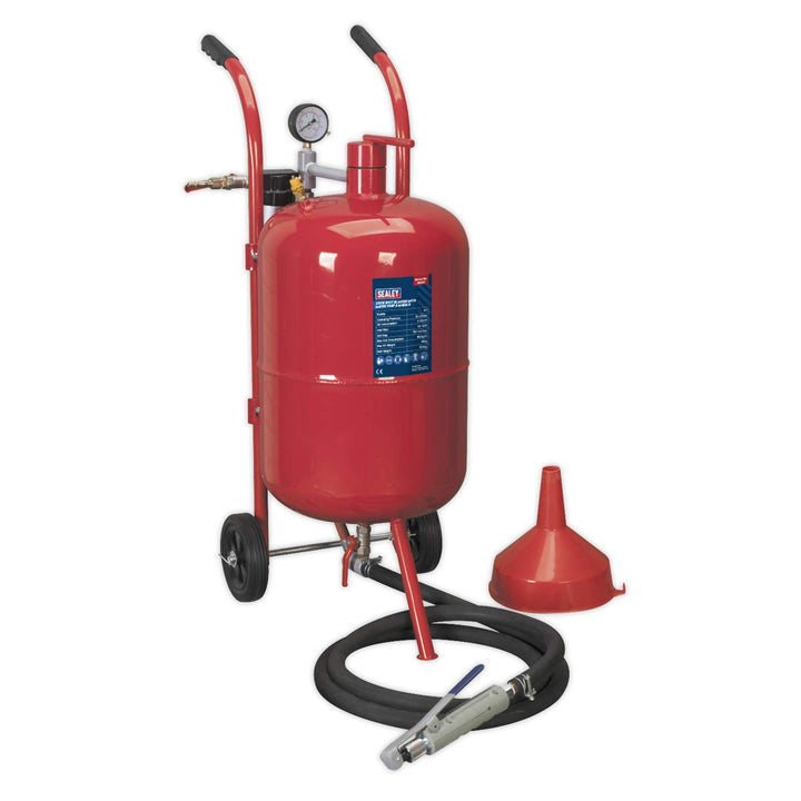 Sealey Sb997 Shot Blaster mit Wasserabscheider und Rädern, 37 l