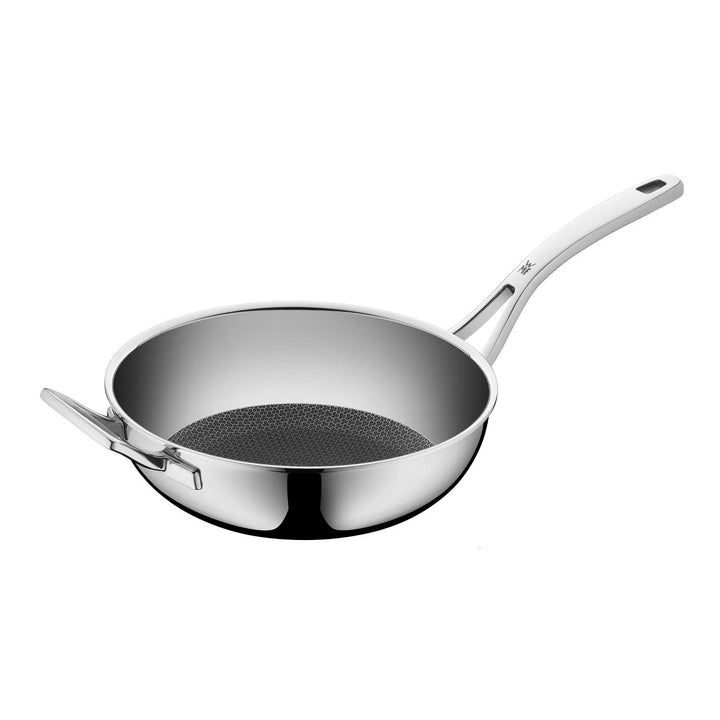 WMF Profi Resist Wokpfanne Induktion 28 cm, Wok Induktion, Mehrschichtmaterial beschichtet, Wabenstr