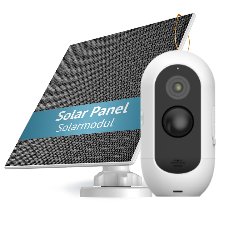 PetTec - Bundels aus Solar Panel für Überwachungskamera aussen und Pet Cam Free - Solarmodul 4,4W in