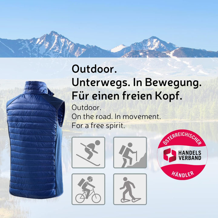 Black Crevice Herren-Hybrid-Weste I Herren-Sportweste Grössen I Herren-Outdoor-Weste I isolierende &