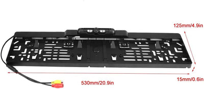 Nummernschild mit Kamera, Kfz Kennzeichenhalter mit 140 ¡ã R¨¹ckfahrkamera IP67 Wasserdicht mit Infr