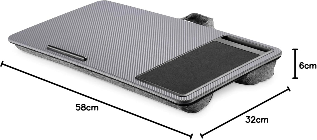 DIGITUS Notebook Kissen - mit Smartphone-Halterung - für 17" Laptops - Laptopunterlage - zum bequeme