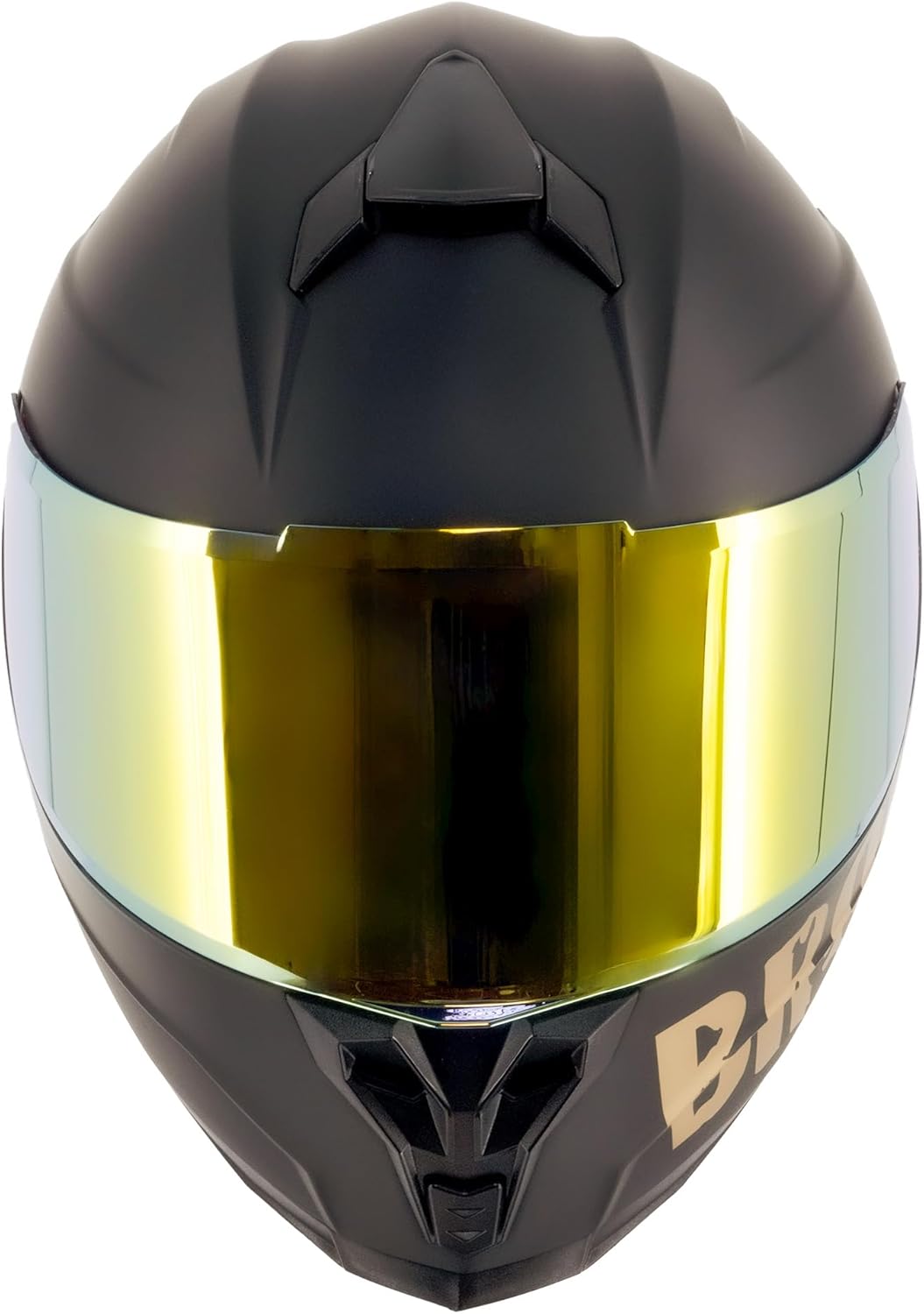 Broken Head Motorradhelm BeProud Sport Gold + Gold Verspiegeltes & Klares Visier - Integralhelm Matt