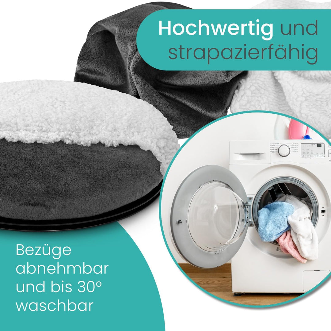 ELONEO Drehkissen für Autositz, Drehsitz für Senioren, Einstiegshilfe/Ausstiegshilfe, Inkl. Zusatzbe
