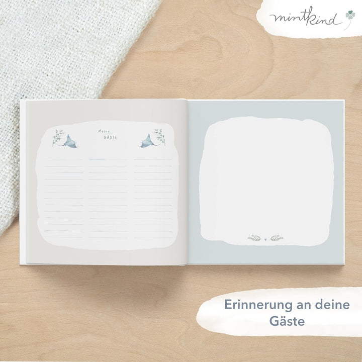 mintkind® Gästebuch Meine Kommunion Wal I Kommunion Geschenk personalisiert I Buch zur Kommunion Eri