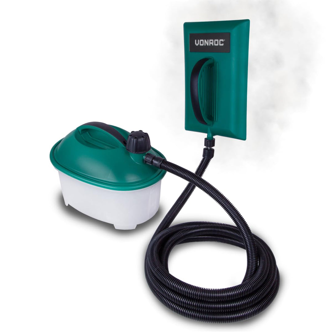 VONROC Dampftapetenablöser 2000W - 4,5L Behälter und 3,5m Dampfschlauch