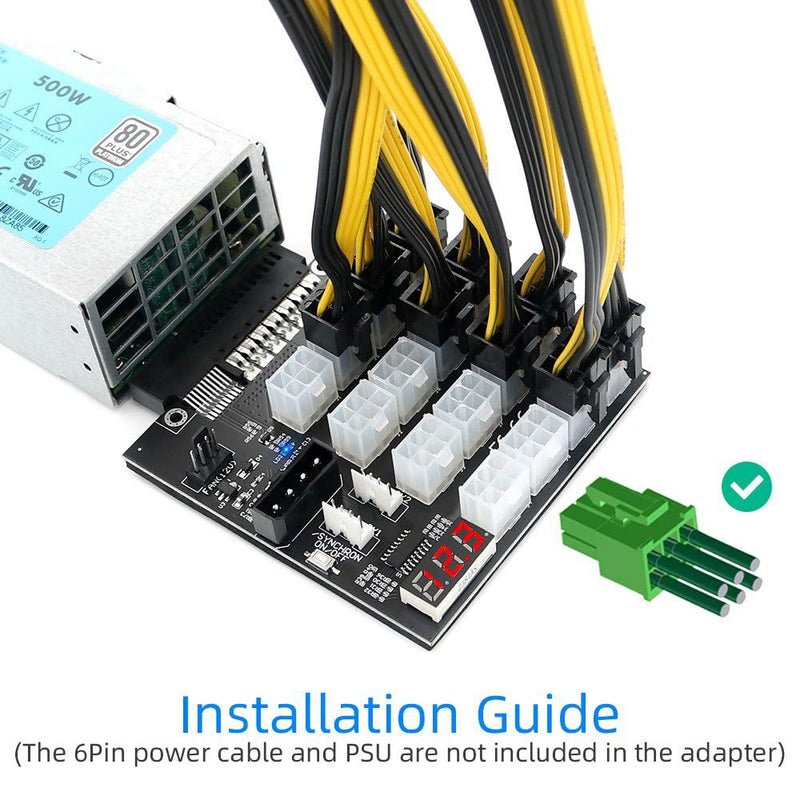 chenyang CY 52,10mm 10+14 Pin Stromsteckplatz auf ATX 6 Pin 16 Port Flex Slot Server Netzteilplatine