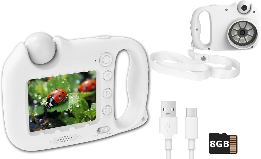 Kinder Mikroskop Kamera 48MP Digitalkamera mit 100x Vergrösserung HD Display Videoaufnahme Zoom Lern