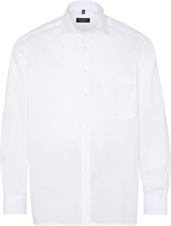 ETERNA Male Strukturhemd Comfort FIT 41 41 Weiss, 41 41 Weiss