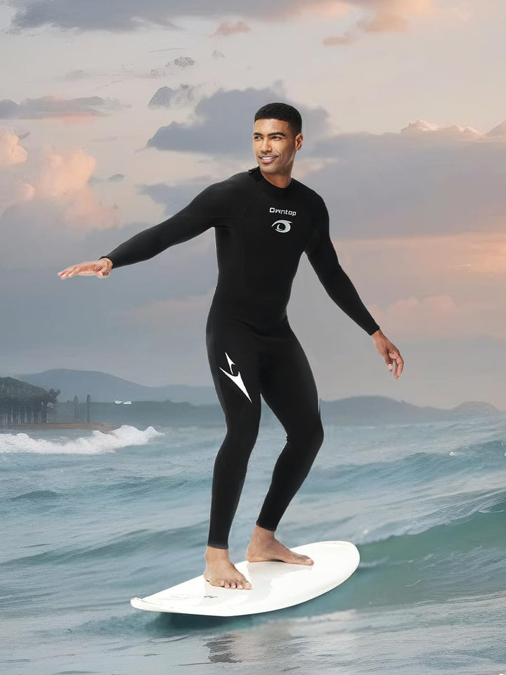 Owntop Herren Damen Ganzkörper 3/2mm Neoprenanzug, Ultra-Stretch Langarm Winter Neoprenanzug, Rücken