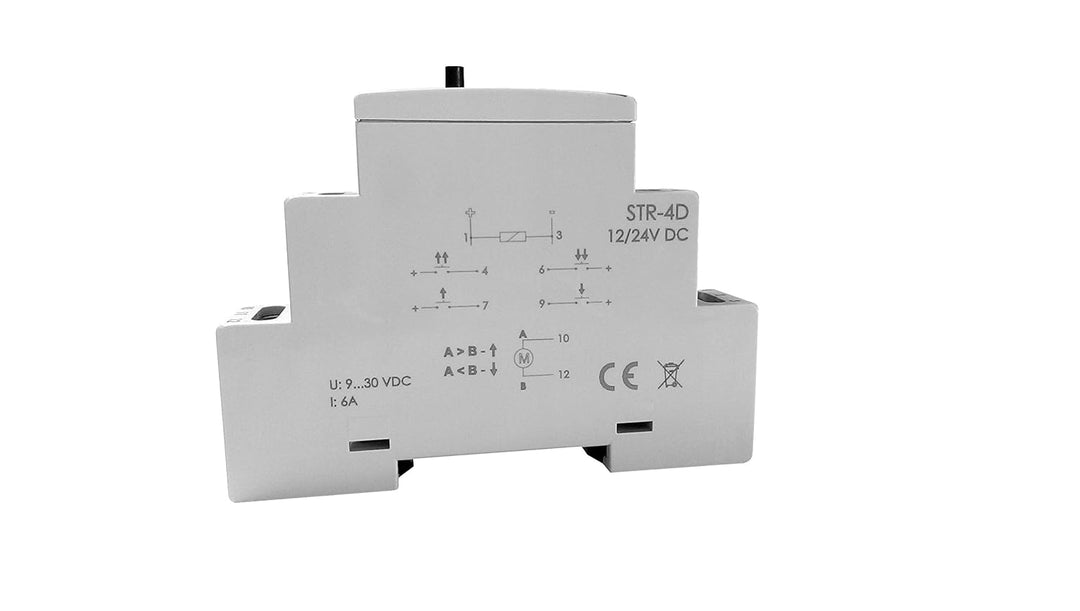 Universelle Rolladen Rollo Jalousie Relais f. Antriebe 12V/24V DC Treiber Rollladentreiber STR-4D 12