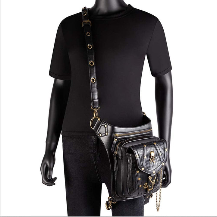 Segater Gothic Steampunk Gürteltasche, Männer und Frauen Drop Beinbeutel Armpackung Bauchtasche Schu