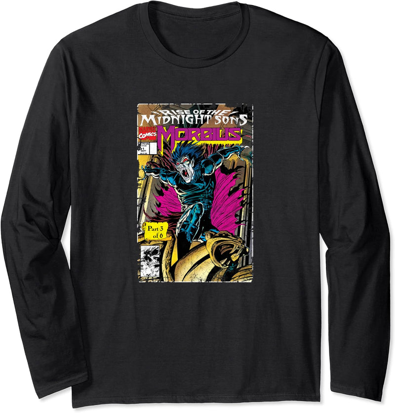 Marvel Morbius Rise Of The Midnight Sons Comic Cover Langarmshirt