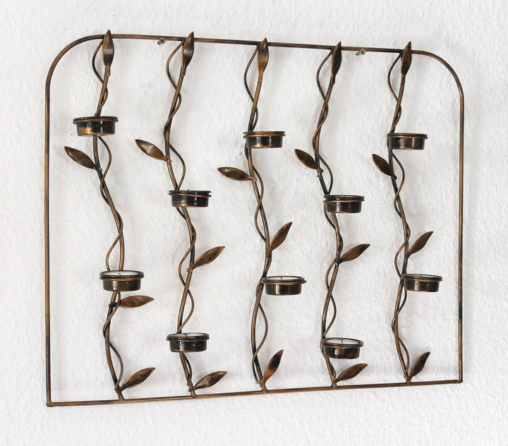 Wandteelichthalter 10-0370 Wandkerzenhalter aus Metall 53 cm Teelichthalter