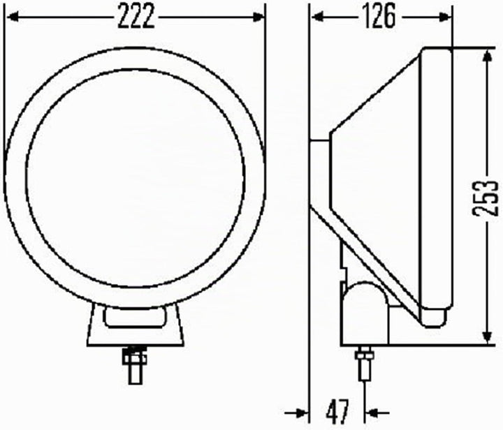 HELLA - Halogen-Fernscheinwerfer - Rallye 3000 - E1 1928/ECE-R7/ECE-R112 - 12/24V - 1F8 006 800-311