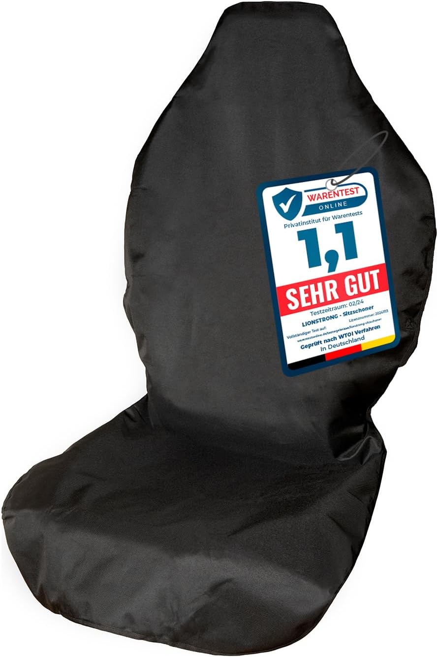 LIONSTRONG® Autositzschoner Vordersitz universell kompatibel [WASSERDICHT] - Autositzbezüge Vordersi