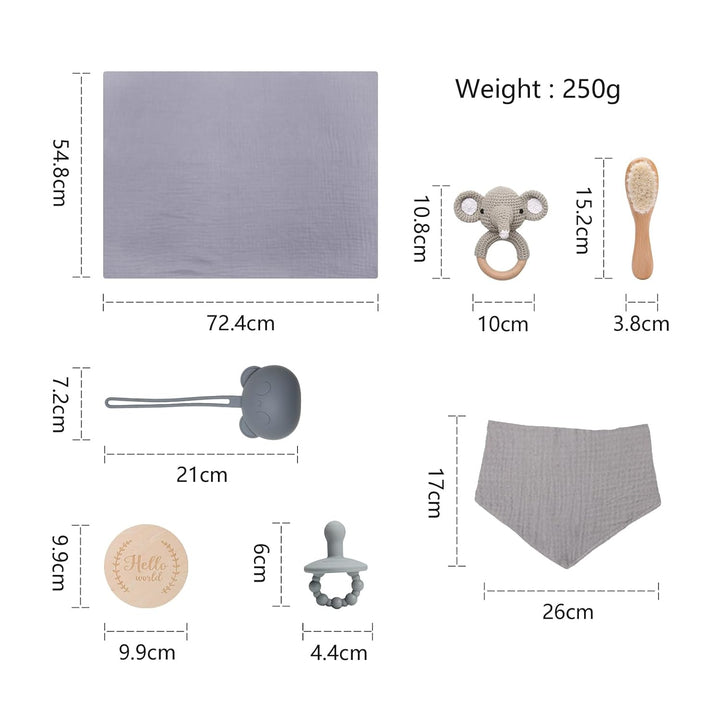 Youuys 6-Teilig Baby Geschenk zur Geburt für Neugeborene, Baby Geschenk Mädchen Junge, Badetücher, R