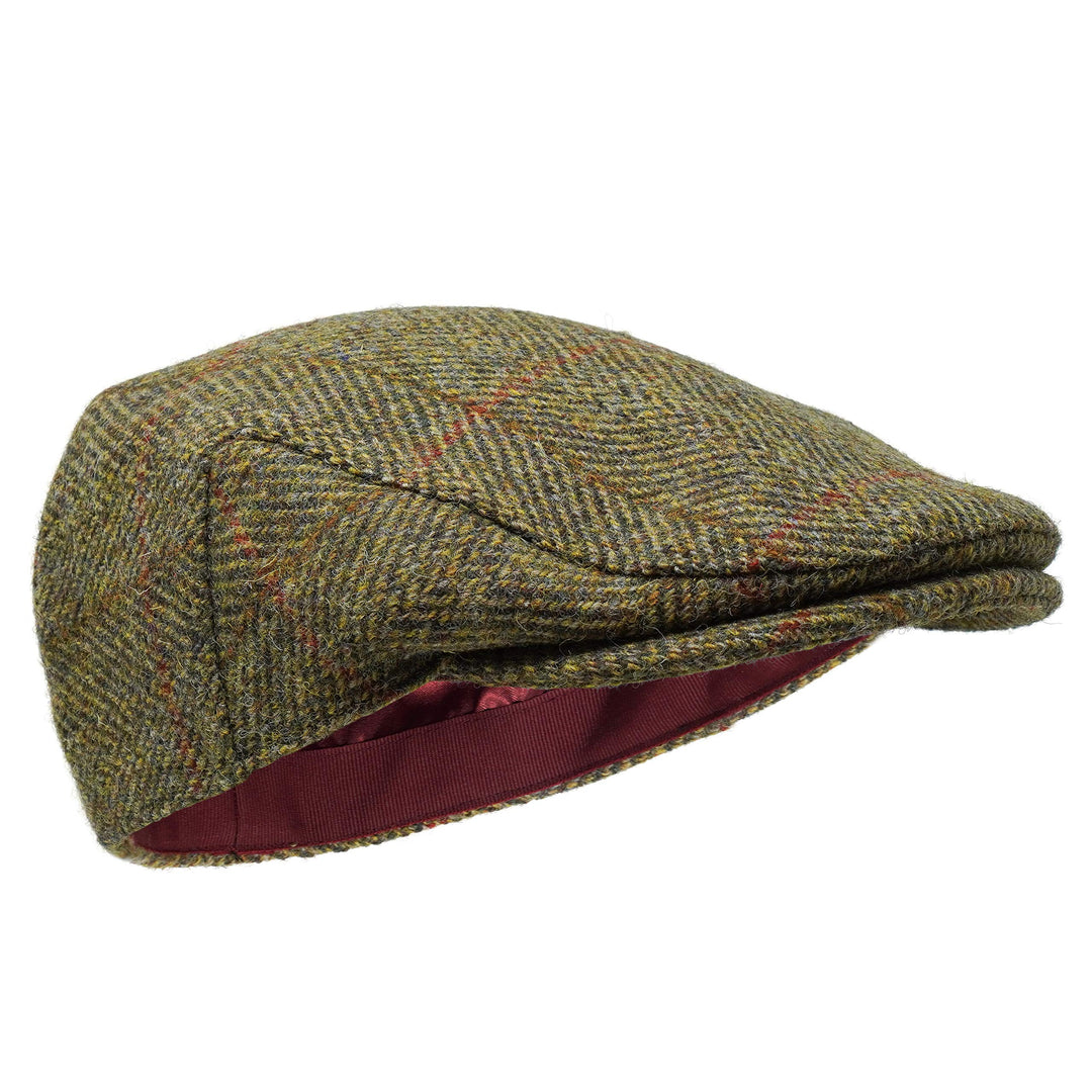 Borges & Scott Nevis Schirmmütze – Schiebermütze aus 100% handgewebter Wolle - Harris Tweed - wasser