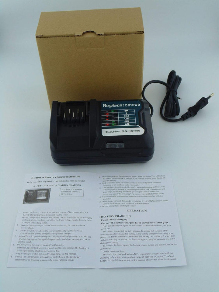 DC10WD DC10WA Ersatz Ladegerät für Makita Ladegerät 12V Akku Decker Schnellladegerät mit Led Screen1