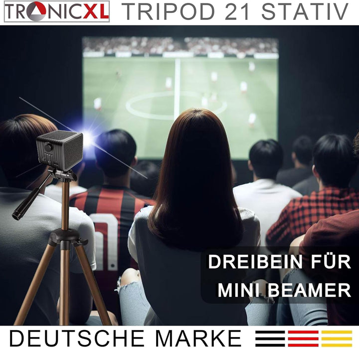 Tripod 21P 130cm Stativ Ständer für Mini Video Beamer kompatibel mit Dell M110 M115 HD Anker Nebula