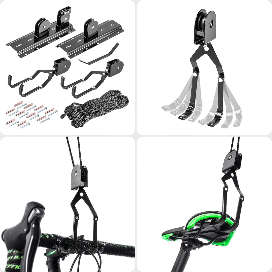 KADAX Fahrradlift bis 20kg Tragkraft, Fahrradaufhängung für Decke, Deckenhalterung für Fahrrad, Fahr