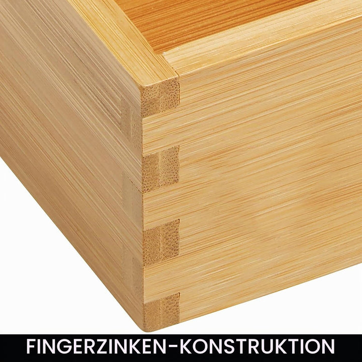 mDesign 2er-Set Schubladeneinsatz für die Küche – modulare Schubladenbox für Küchenaccesoires und me