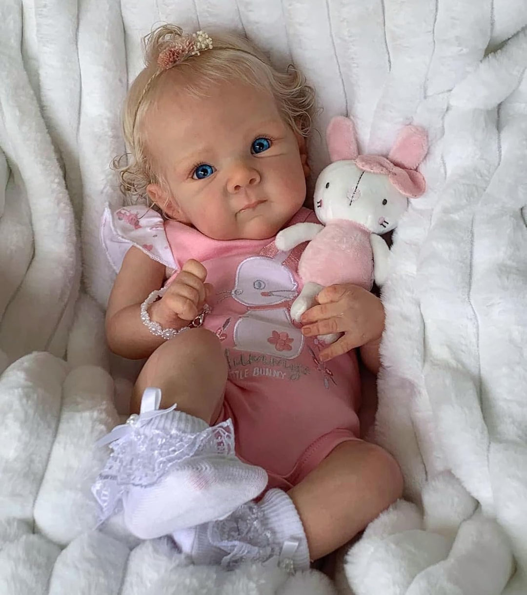 Zero pam Reborn Baby Vollsilikon Lebensecht, 48CM Reborn Baby Mädchen, Lebensechte Babypuppen, Babyp