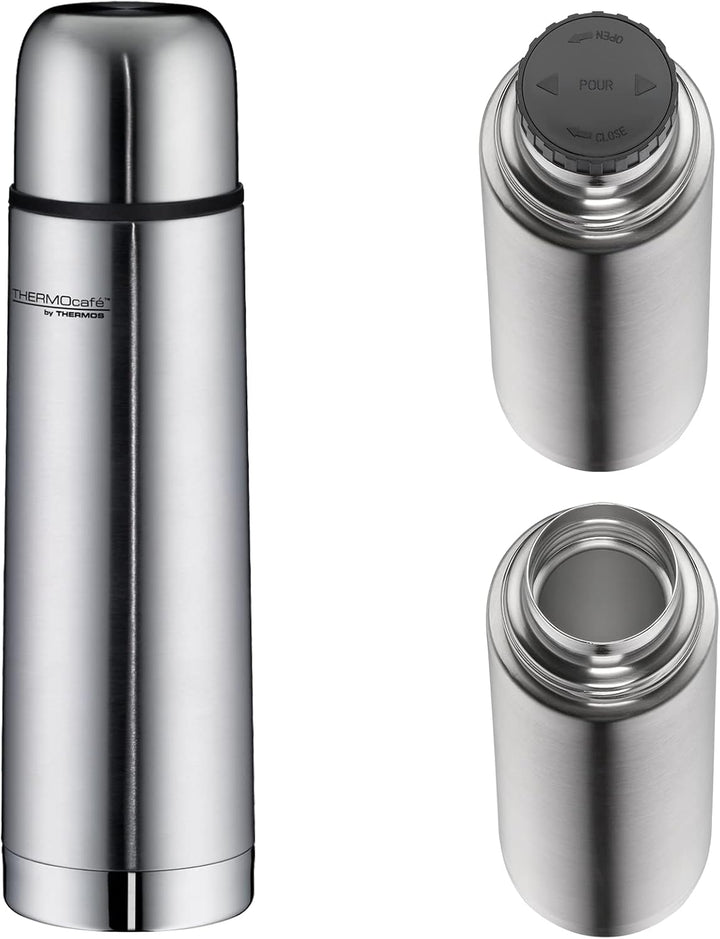 THERMOcafé by THERMOS TC BEVERAGE BOTTLE stainless steel mat 0,50l, Thermosflasche mit Becher aus Ed