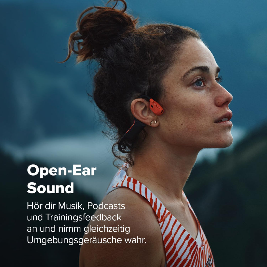 SUUNTO Wing 2 Knochenschall Kopfhörer, Open-Ear Sport Ohrhörer, IP66 Wasserdicht, Bis zu 36 Std Akku