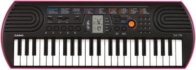 Casio SA-78 Mini-Keyboard 44 Tasten, schwarz pink Tastatur 44-Key schwarz / pink, Tastatur 44-Key sc