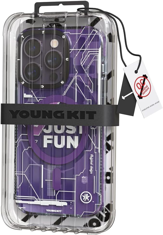 YOUNGKIT für iPhone 14 Pro Hülle, Stossfeste Schutzhülle Magnetisches Kabelloses Laden, Leiterplatte