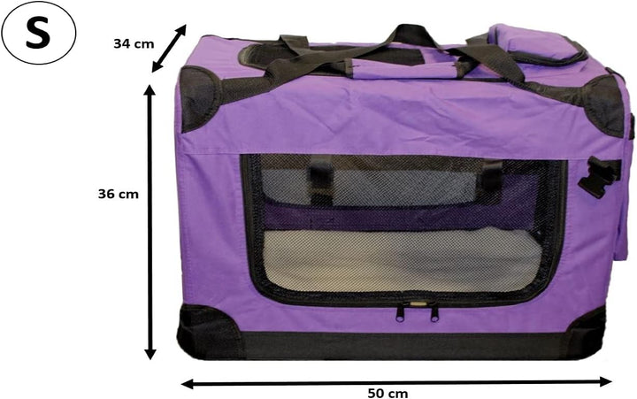 walexo Faltbare Hundebox Hundetransportbox Katzentransportbox Katzenbox (LILA, S) LILA S, LILA S