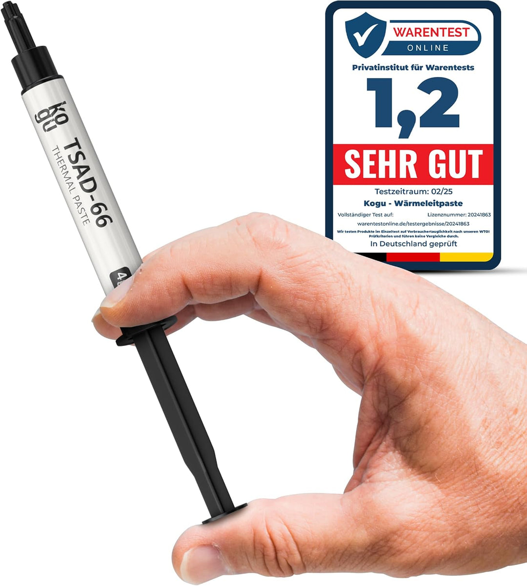kogu® 4g Gamer Performance Wärmeleitpaste mit Spachtel für alle Prozessoren und Spielekonsolen (CPU,