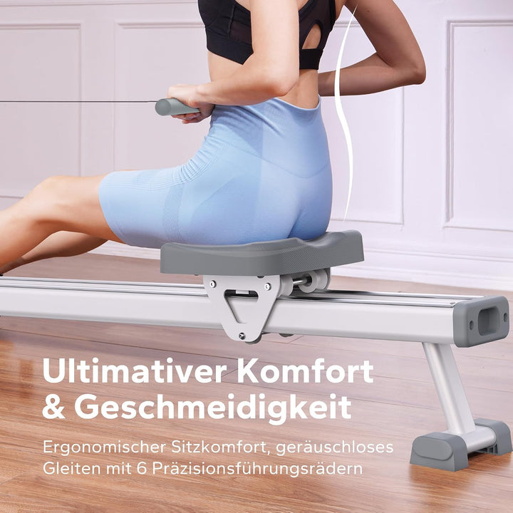 MERACH Rudergerät für Zuhause, Magnetisches Bluetooth Rudergeräte mit 16 Widerstandsstufen, Upgrade