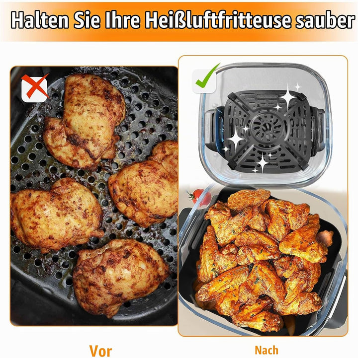 Zubehör für Ninja Crispi Air Fryer FN101 – Silikonform, Hitzebeständige Matte, Spritzschutz, Kompati