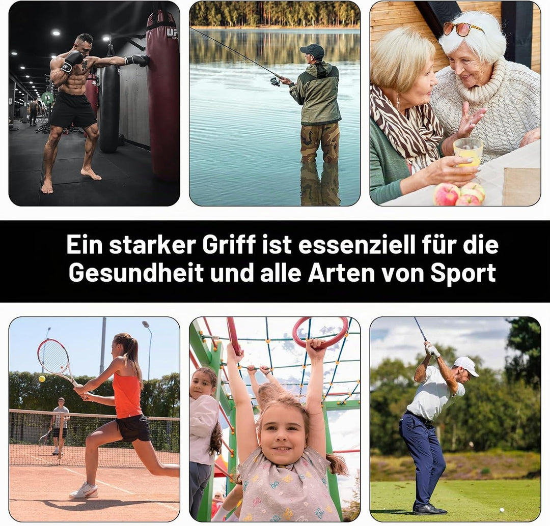 Electronic Griffkraft Messgerät Digitaler Hand Dynamometer Handkraftmessgerät mit LCD-Display Schwar