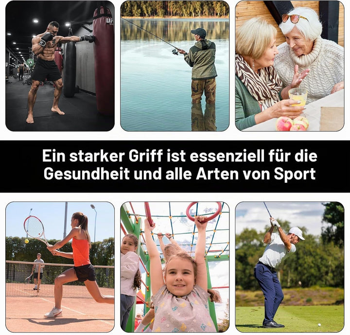 Electronic Griffkraft Messgerät Digitaler Hand Dynamometer Handkraftmessgerät mit LCD-Display Schwar