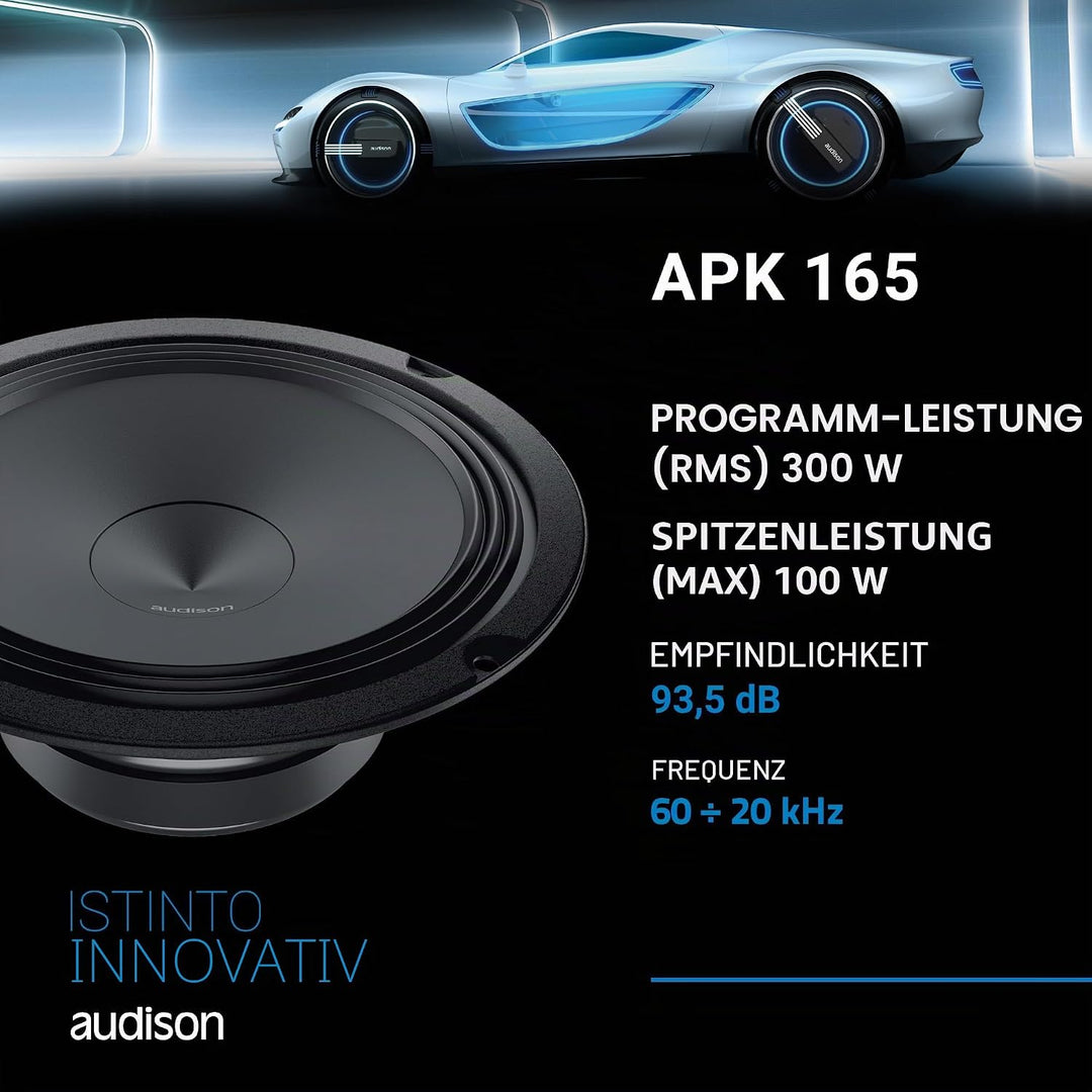 'AUDISON PRIMA APK 165 High End komposet 16,5 cm/6,5 600 W