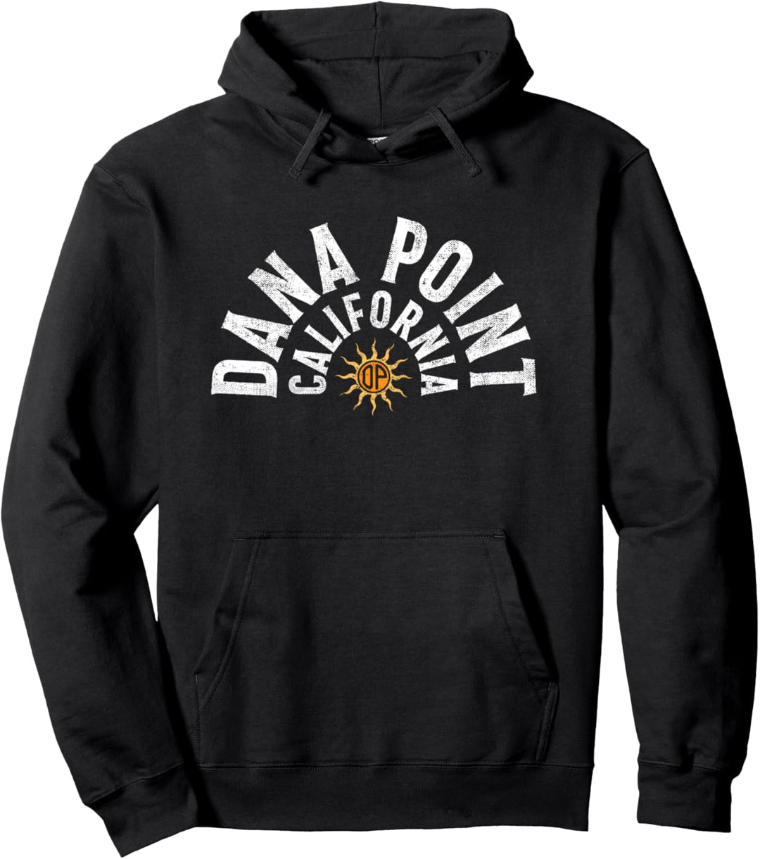 Dana Point California - Retro Vintage Surfing Beach Town Pullover Hoodie