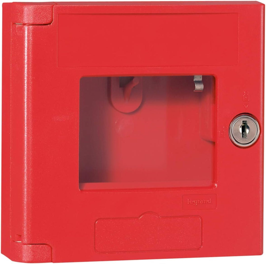 LEGRAND, Sicherheitskasten (rot) IP 44 - IK 07 inklusive eingebautem Schloss zum Abschliessen des Sc