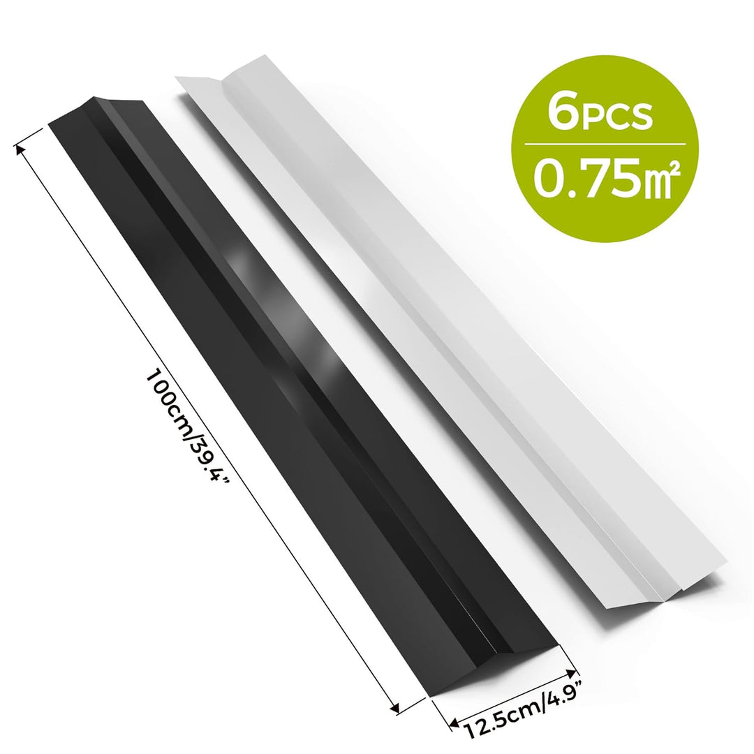 Mondeer Firsthaube 6er Pack, Wellplatten Dach Abdeckung, für Bitumenwellplatten Dachmaterial Abdecku