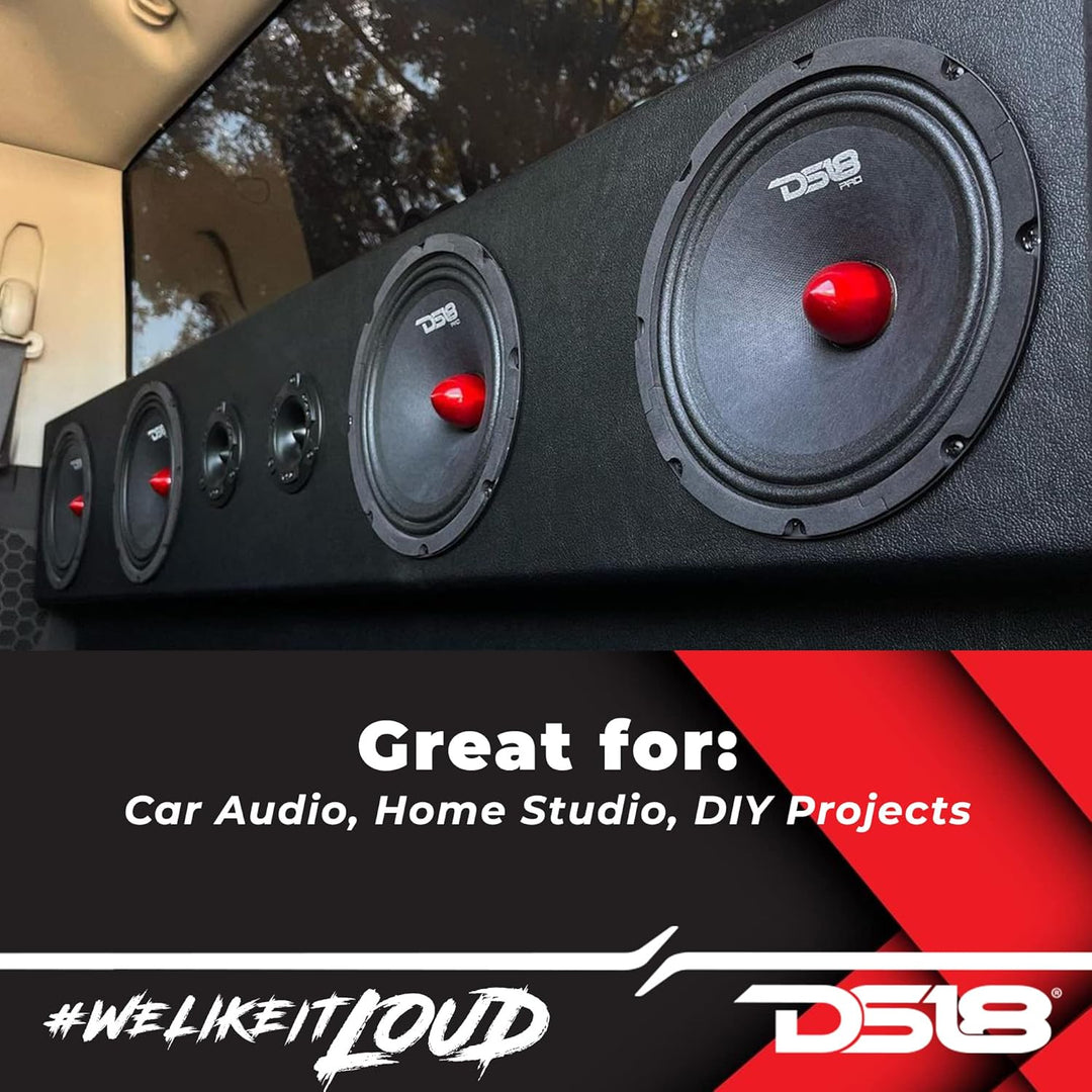 DS18 Car Midrange Speaker 8" Inch 660w Watt 4Ohm Bass Loudspeaker PRO-GM8.4B Bullet 8-Inch 4-Ohms, B