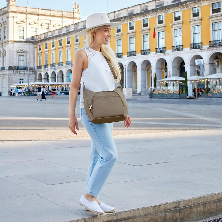 Travelon Damen Diebstahlsicher Umhängetasche, Scharz, 25 Zoll EU 25 Zoll Scharz, 25 Zoll Scharz