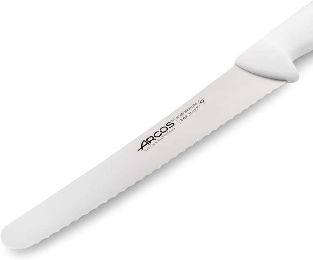 Arcos Konditormesser aus Nitrum-Edelstahl mit 250 mm Klinge - Ergonomischer Griff aus Polypropylen,