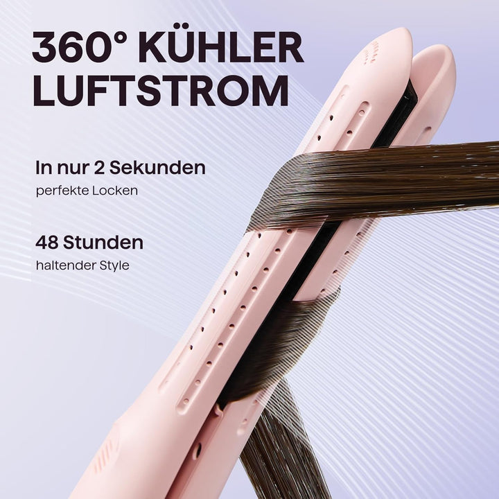 Wavytalk Mini Airflow Lockenstab und Glätteisen, Cool Curl Pencil Airflow Styler für kurzes Haar, Pi