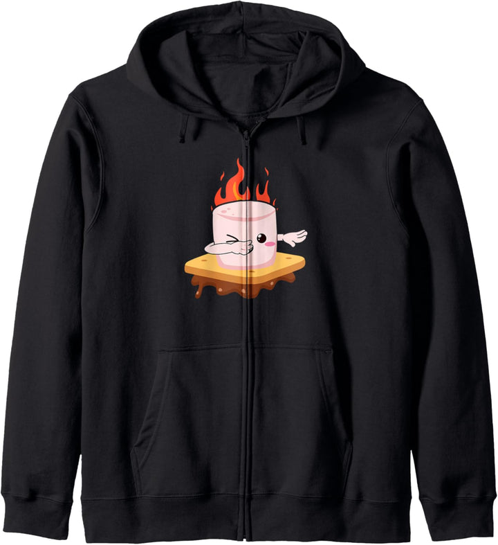 Tupfen Smore Marshmallow niedlich Dab Dance Camping Camper Kapuzenjacke