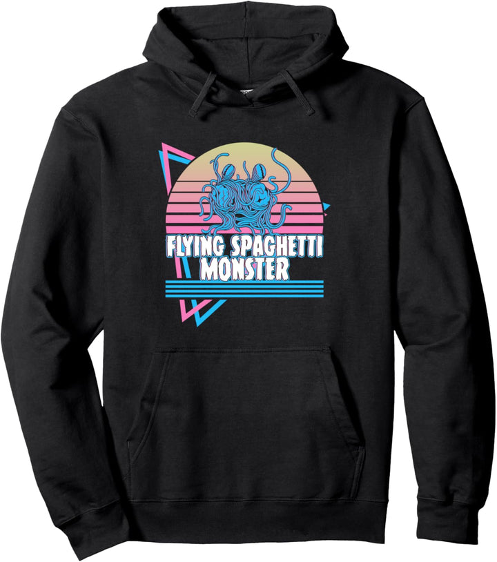 Fliegende Spaghettimonster Pastafari FSM Atheist Retro Pullover Hoodie