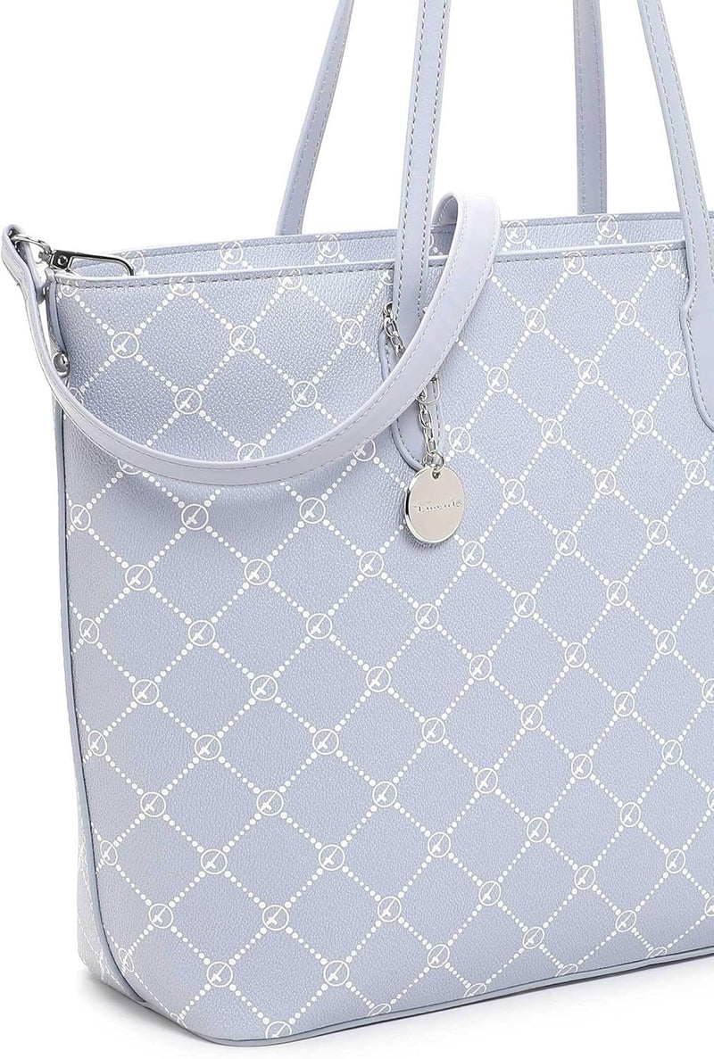 Tamaris Shopper Anastasia 30107 Damen Handtaschen Karo Einheitsgrösse Greyblue 855, Einheitsgrösse G